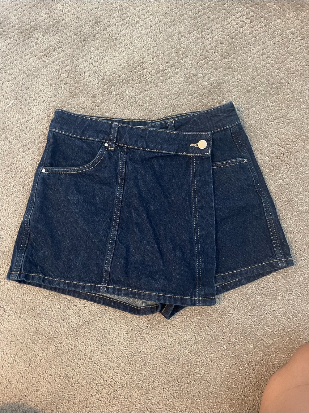 Zara Dark Blue Denim Skort